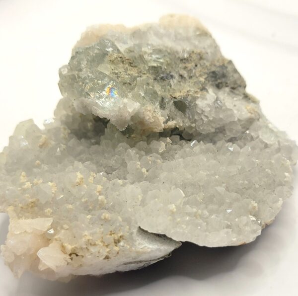 Green Fluorite & Quartz Clusters