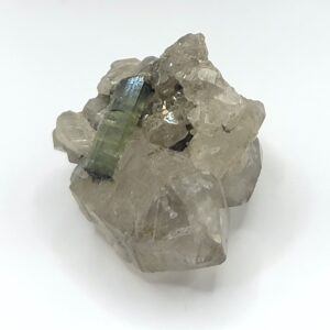 Green Tourmaline with Clear Quartz Specimen