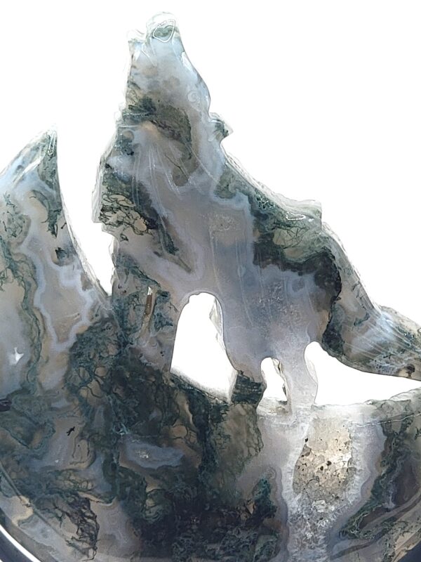 Moss Agate Wolf - Image 4