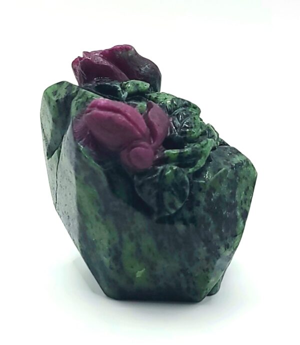 Ruby Zoisite Roses Carving - Image 13