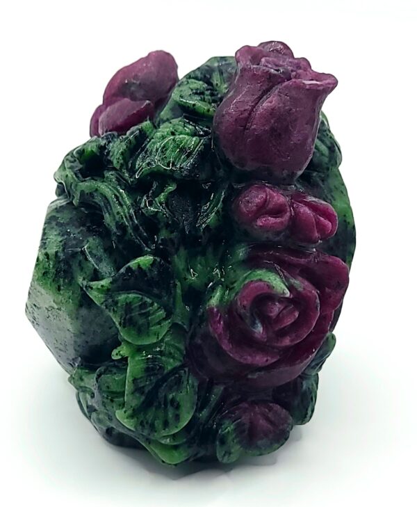 Ruby Zoisite Roses Carving