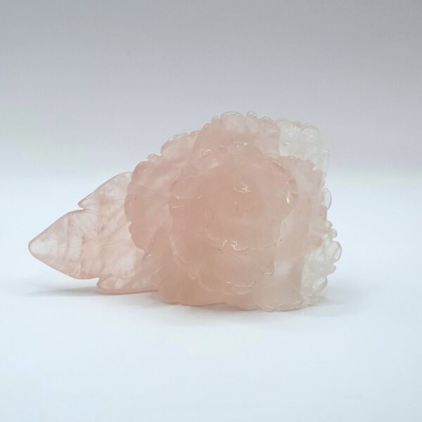 Rose Quartz Rose Carving - Image 3