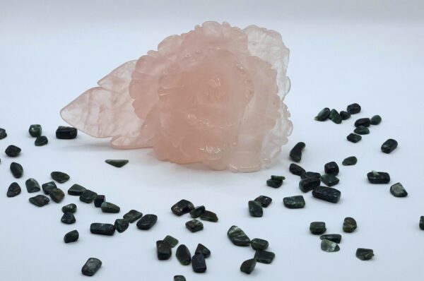 Rose Quartz Rose Carving - Image 11