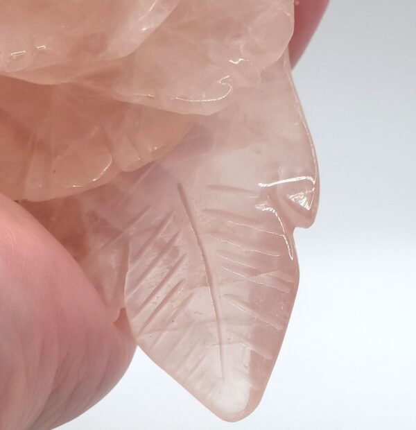 Rose Quartz Rose Carving - Image 9