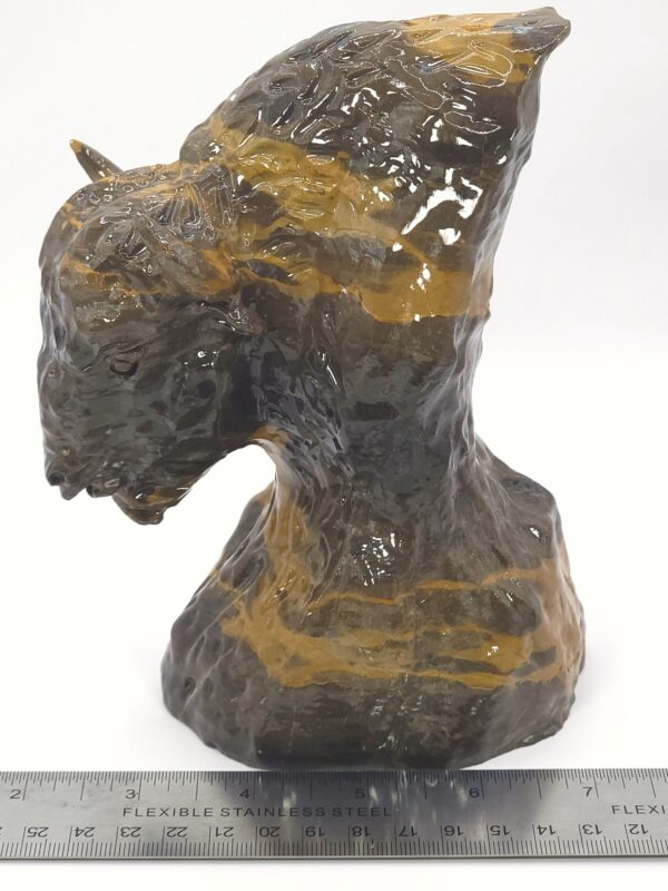 Quartzite Jade Buffalo Head - Image 2