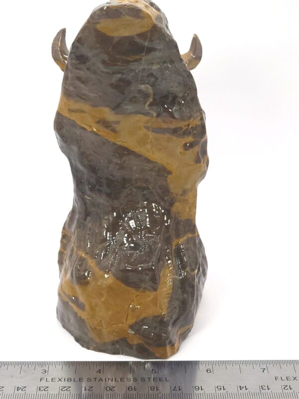 Quartzite Jade Buffalo Head - Image 4