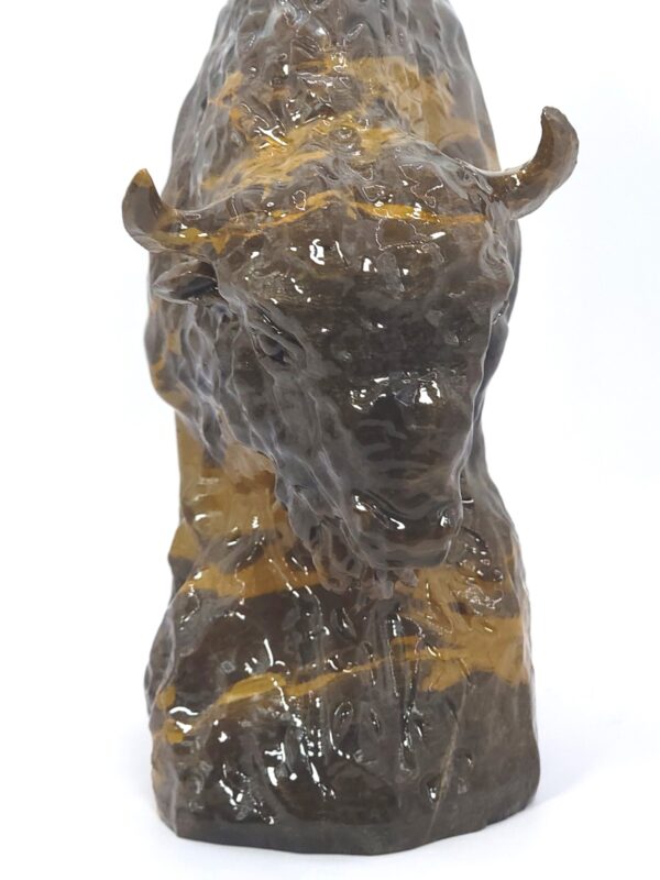 Quartzite Jade Buffalo Head - Image 8