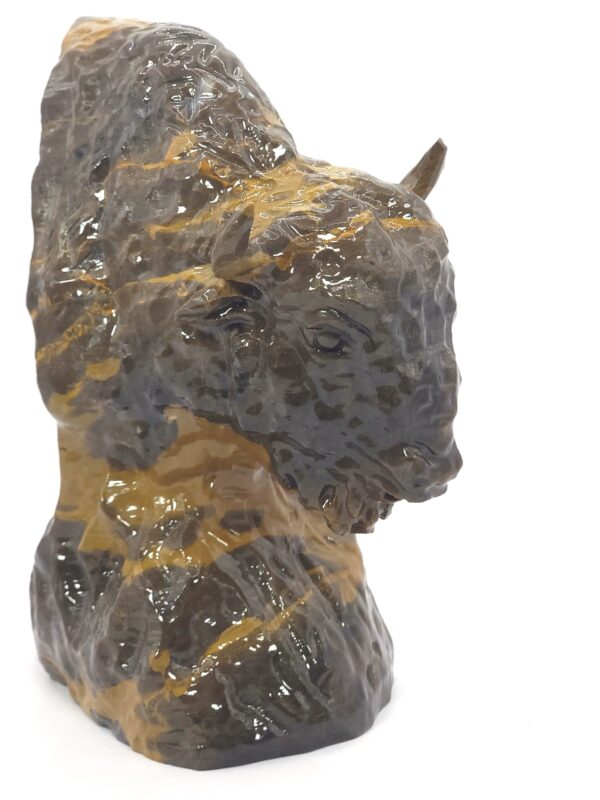 Quartzite Jade Buffalo Head - Image 13