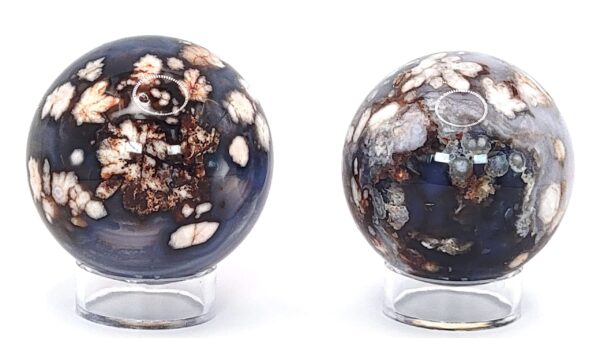 Blue Flower Agate Spheres - Image 2