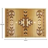 Lodi Collection Southwestern 4' x 5' Brown Area Rug - Olefin Rug with Jute Backing - Image 4