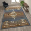 Lodi Collection Southwestern 8' x 10' Blue Area Rug - Image 2
