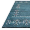 Yuma Blue Transitional Southwest 3' x 5' Area Rug Blue AYU33 - Image 3