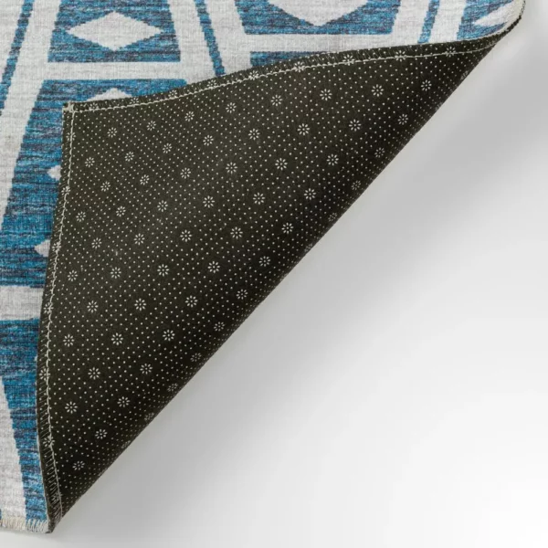Yuma Blue Southwestern Southwest 3' x 5' Area Rug Blue AYU36 - Image 4
