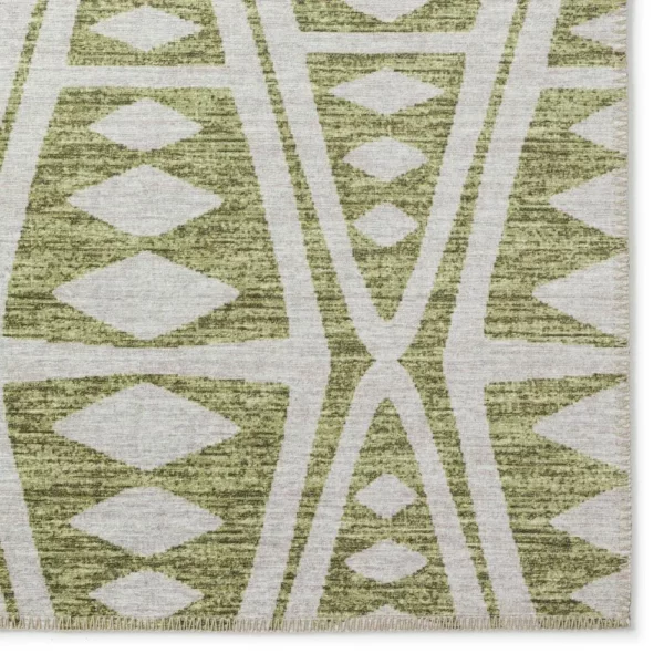 Yuma Olive Southwestern Southwest 8' x 10' Area Rug Olive AYU36 - Image 2