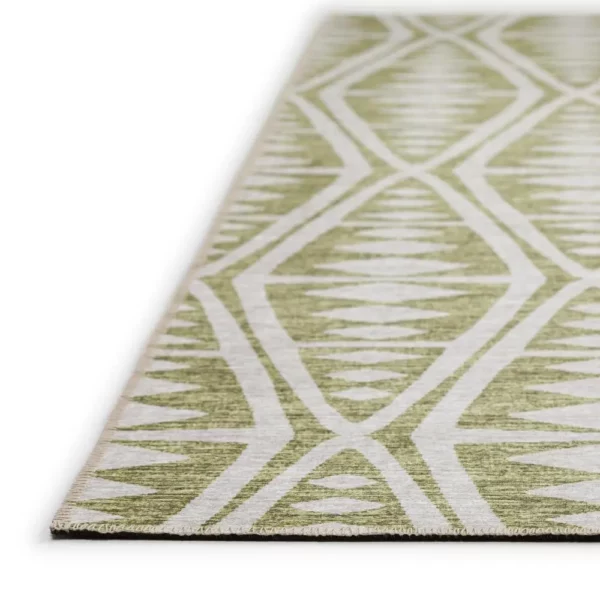Yuma Olive Southwestern Southwest 8' x 10' Area Rug Olive AYU36 - Image 3