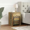 End Table with 1 Drawer 1 Door Reclaimed Wood - Image 13
