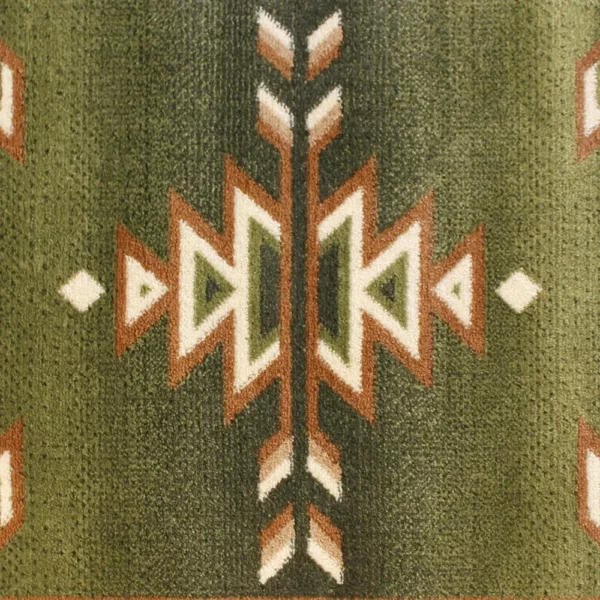 Lodi Collection Southwestern 2' x 7' Green Area Rug - Image 5