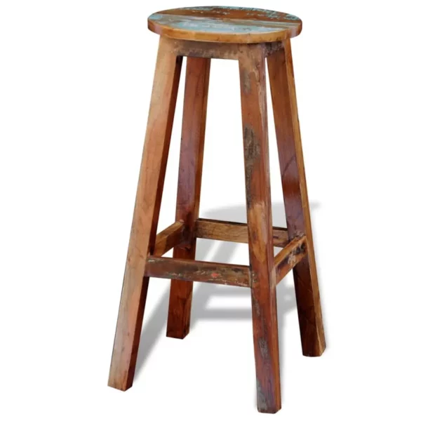 Bar Stool Solid Reclaimed Wood - Image 4