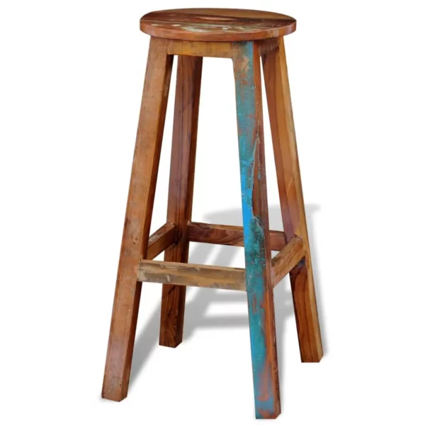 Bar Stool Solid Reclaimed Wood - Image 5