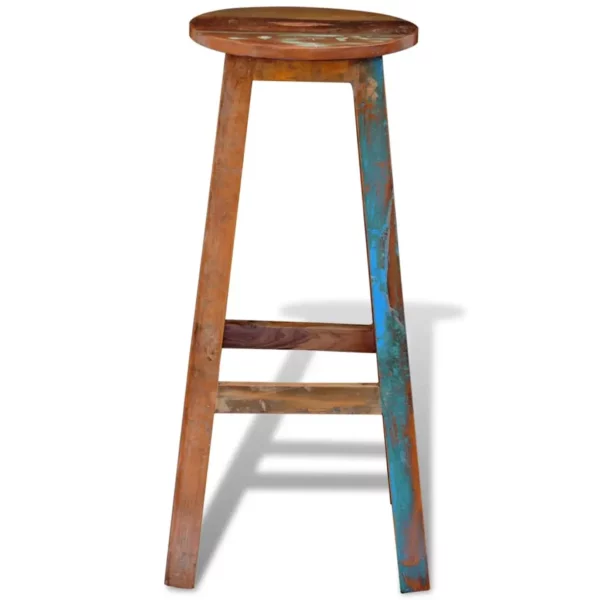 Bar Stool Solid Reclaimed Wood - Image 6