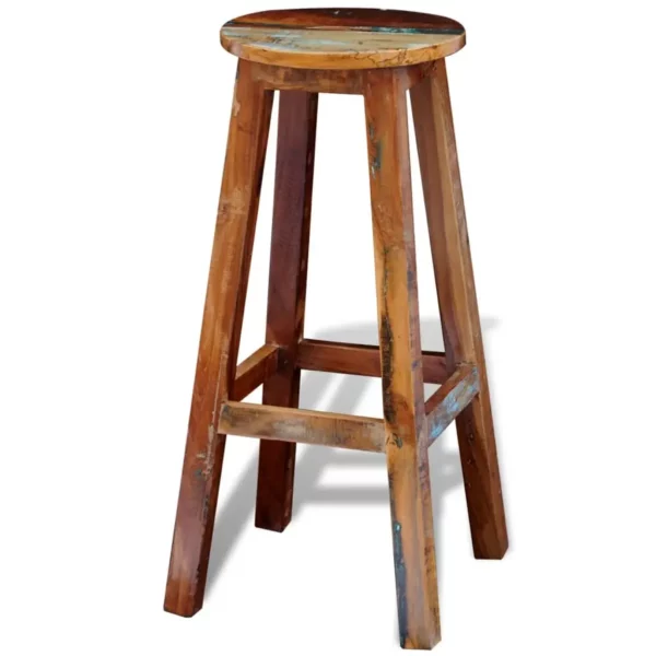 Bar Stool Solid Reclaimed Wood - Image 9