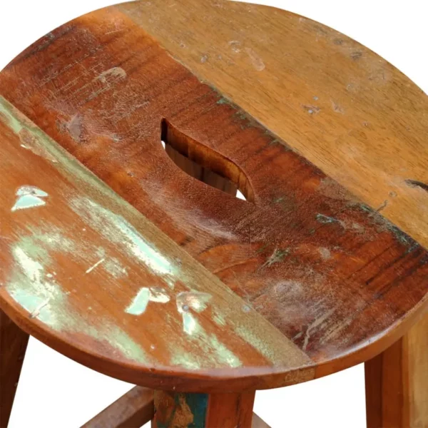 Bar Stool Solid Reclaimed Wood - Image 15