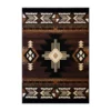 8' x 10' Chocolate Traditional Southwestern Area Rug - Olefin Fibers