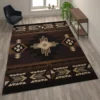 8' x 10' Chocolate Traditional Southwestern Area Rug - Olefin Fibers - Image 2