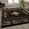 8' x 10' Chocolate Traditional Southwestern Area Rug - Olefin Fibers - Image 5