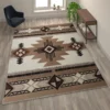 8' x 10' Ivory Traditional Southwestern Area Rug - Olefin Fibers - Image 2