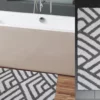 Geometric Grey Bath Rug - Image 2