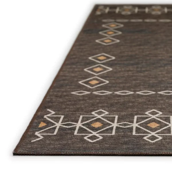 Yuma Brown Transitional Southwest 10' x 14' Area Rug Brown AYU33 - Image 3