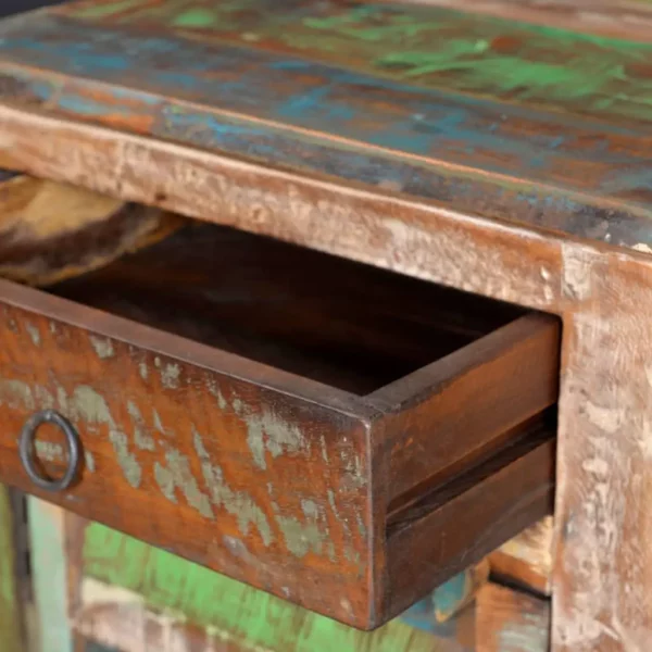 End Table with 1 Drawer 1 Door Reclaimed Wood - Image 8