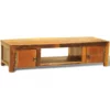 TV Stand with 2 Doors Reclaimed Wood Vintage - Image 3