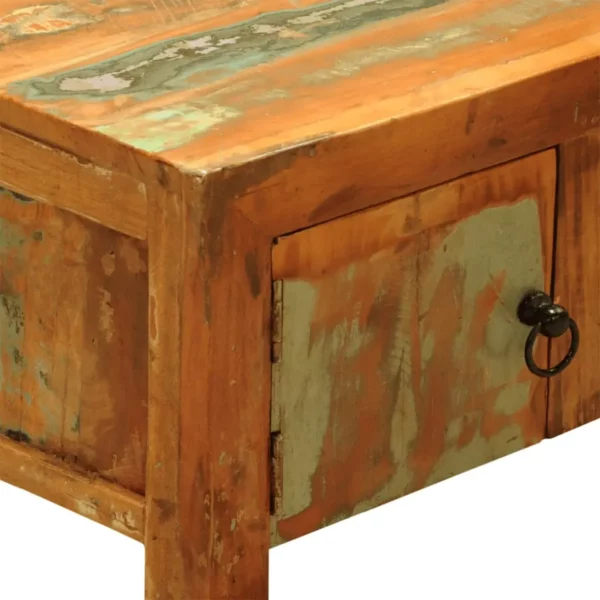 TV Stand with 2 Doors Reclaimed Wood Vintage - Image 8