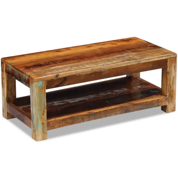 Coffee Table Solid Reclaimed Wood 35.4"x17.7"x13.8" - Image 2