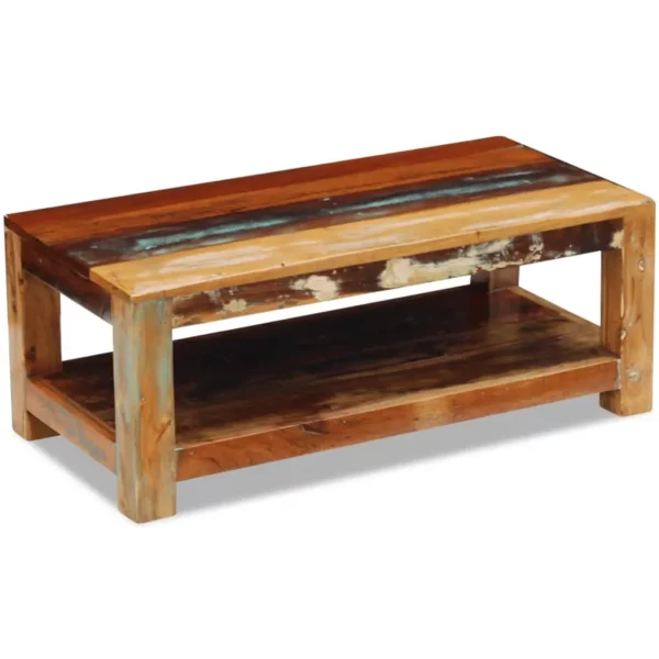 Coffee Table Solid Reclaimed Wood 35.4"x17.7"x13.8" - Image 3
