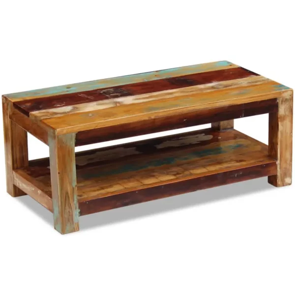 Coffee Table Solid Reclaimed Wood 35.4"x17.7"x13.8" - Image 4