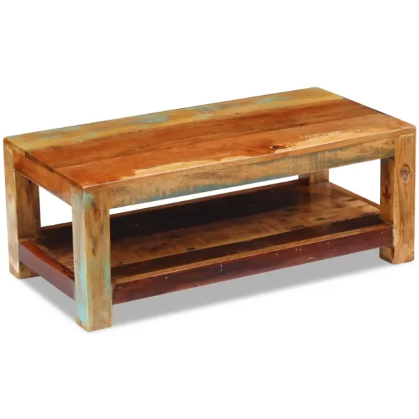 Coffee Table Solid Reclaimed Wood 35.4"x17.7"x13.8" - Image 5