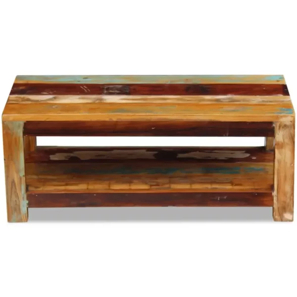 Coffee Table Solid Reclaimed Wood 35.4"x17.7"x13.8" - Image 6