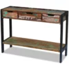 Sideboard 3 Drawers Solid Reclaimed Wood - Image 4
