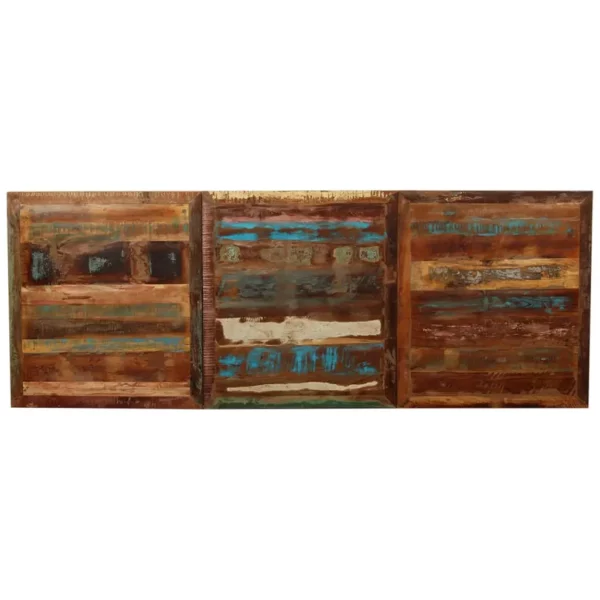 Reclaimed Wood Dining Table 70.9" - Iron Rail Legs - Image 10