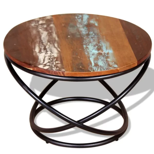 Coffee Table Solid Reclaimed Wood 23.6"x23.6"x15.7" - Image 4