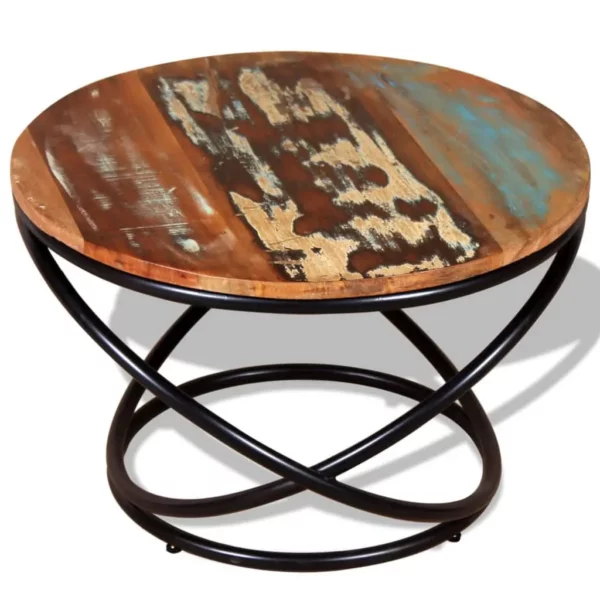 Coffee Table Solid Reclaimed Wood 23.6"x23.6"x15.7" - Image 5