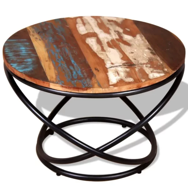 Coffee Table Solid Reclaimed Wood 23.6"x23.6"x15.7" - Image 6