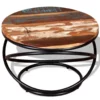 Coffee Table Solid Reclaimed Wood 23.6"x23.6"x15.7" - Image 8
