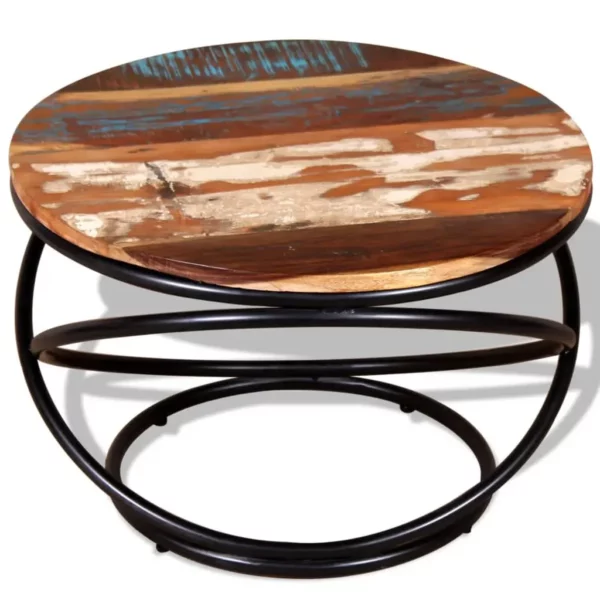 Coffee Table Solid Reclaimed Wood 23.6"x23.6"x15.7" - Image 8
