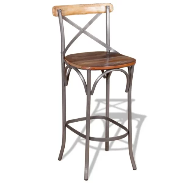 Bar Chair Solid Reclaimed Wood - Image 2