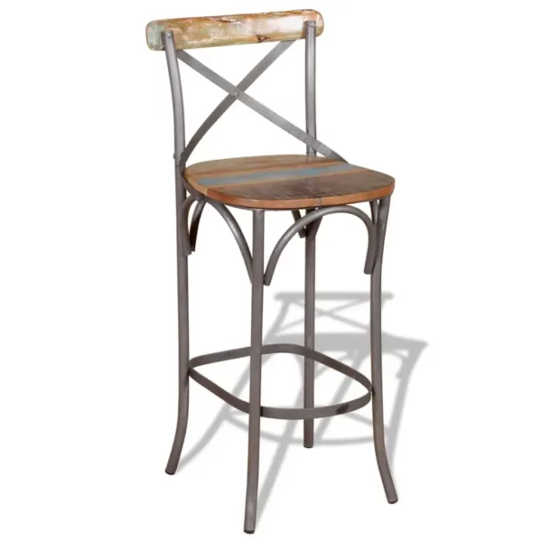 Bar Chair Solid Reclaimed Wood - Image 3
