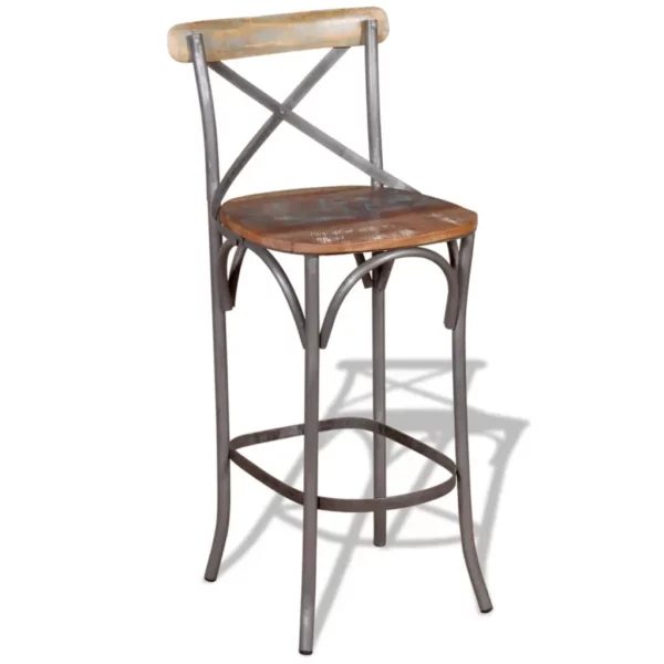 Bar Chair Solid Reclaimed Wood - Image 5